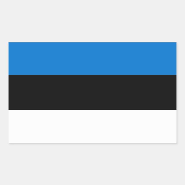 Rectangle sticker with Flag of Estonia (Front)