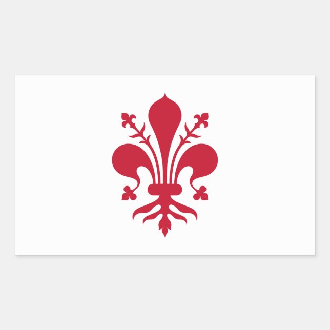 Rectangle sticker with Flag of Florence (Front)