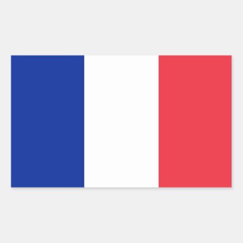 Rectangle sticker with Flag of France