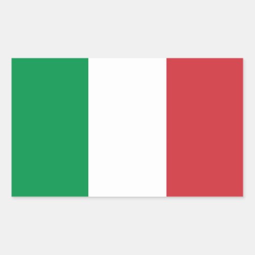 Rectangle sticker with Flag of Italy