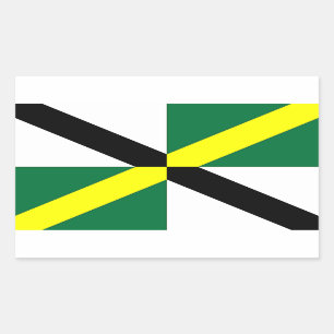 Rectangle sticker with Flag of Monterey,  U.S.A.