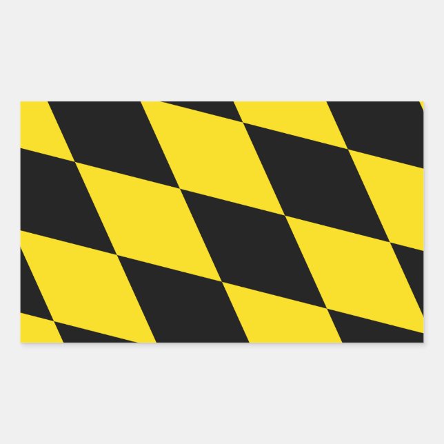 Rectangle sticker with Flag of Munich, Germnay (Front)