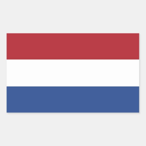 Rectangle sticker with Flag of Netherlands