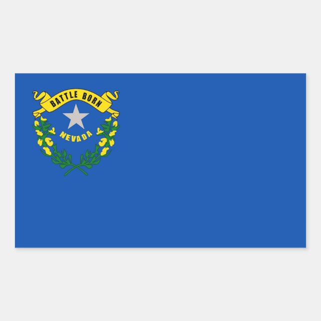 Rectangle sticker with Flag of Nevada, U.S.A. (Front)