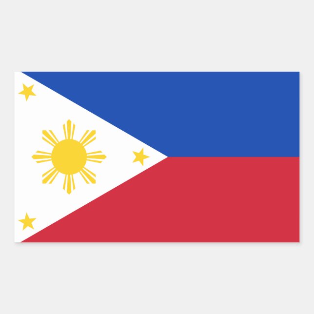 Rectangle sticker with Flag of Philippines (Front)