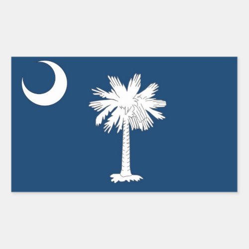 Rectangle sticker with Flag of South Carolina