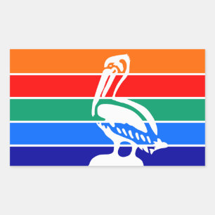 Rectangle sticker with Flag of St. Petersburg