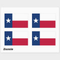 Rectangle sticker with Flag of Texas | Zazzle