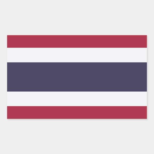 Rectangle sticker with Flag of Thailand (Front)