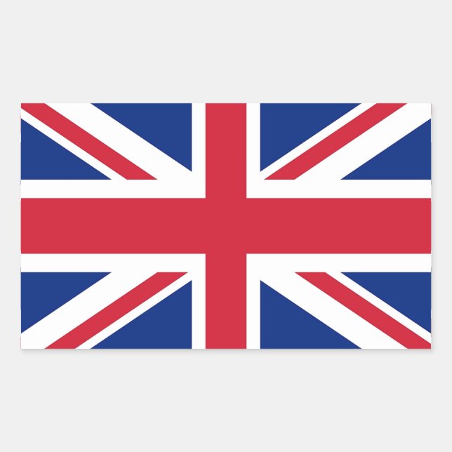 Rectangle sticker with Flag of United Kingdom (Front)