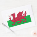 Rectangle sticker with Flag of Wales | Zazzle