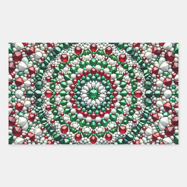 Rectangle sticker with Italian Colors (Front)