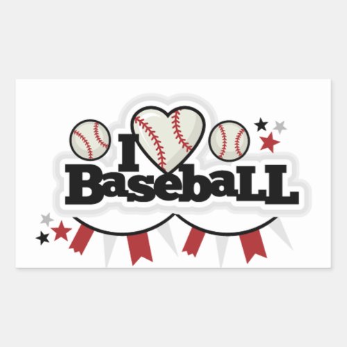 Rectangle StickersI Love Baseball Rectangular Sticker