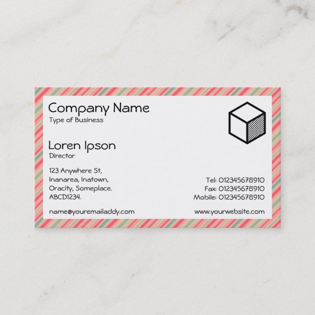 Rectangle - Stripes 310515 (010) Business Card (Front)