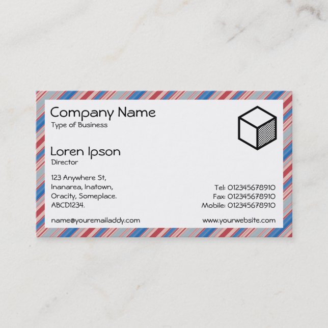 Rectangle - Stripes 310515 (013) Business Card (Front)
