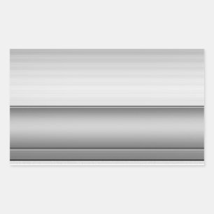 Rectangle Two Toned Smooth Metal Plate Sticker