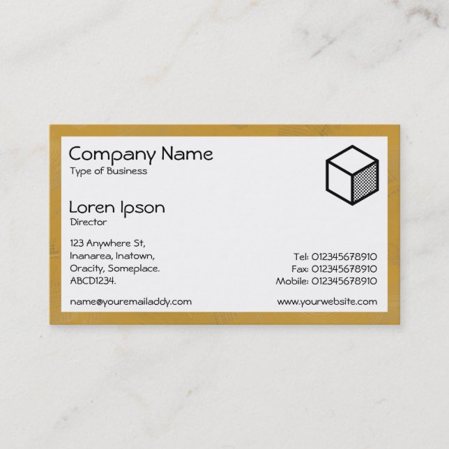 Rectangle - Yellow Ochre Paint Business Card (Front)