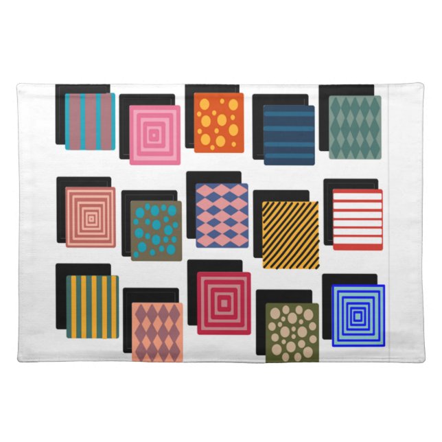 Rectangles and Shadows  Cloth Placemat (Front)