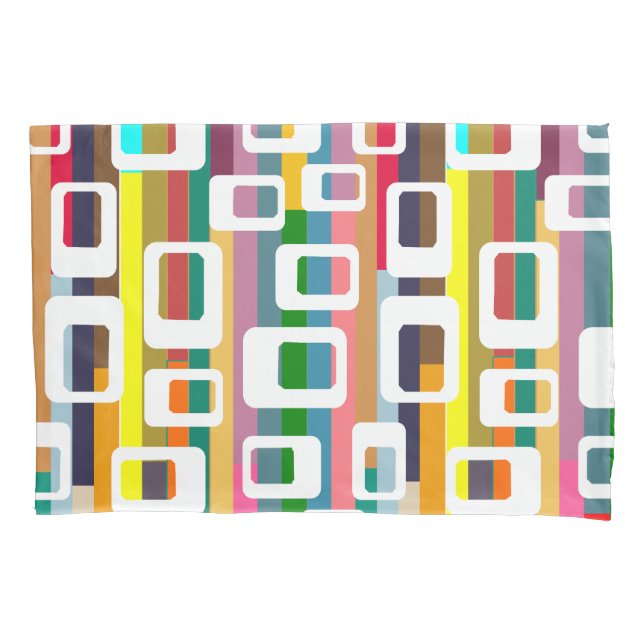 Rectangles and Stripes  Pillow Case (Front)