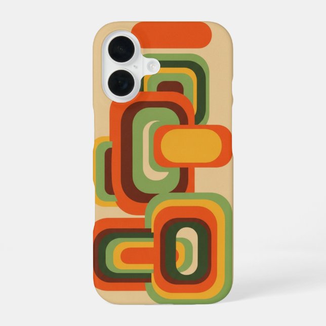 Rectangles Arrondis Vintage iPhone Case (Back)