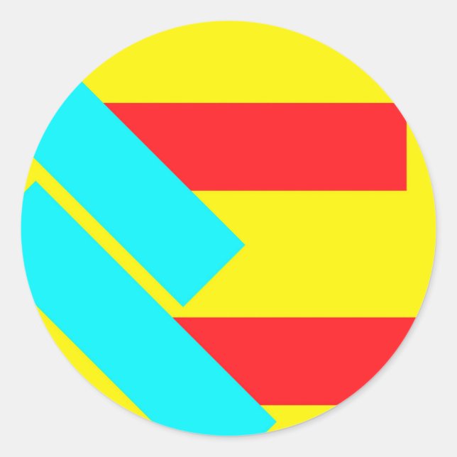 Rectangles Classic Round Sticker (Front)