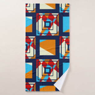 Rectangles of colorful pieces. Trendy seamless pat Bath Towel