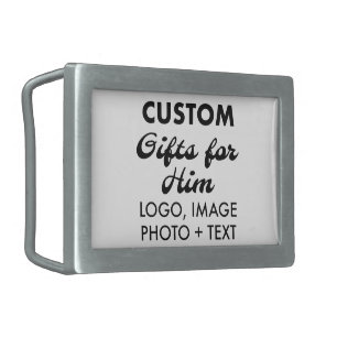 Rectangular Belt Buckle 3"x2" Custom Gifts for Him