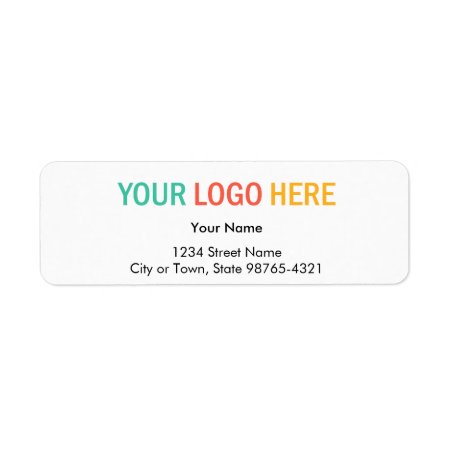 Rectangular Company Business Logo Return Address Label