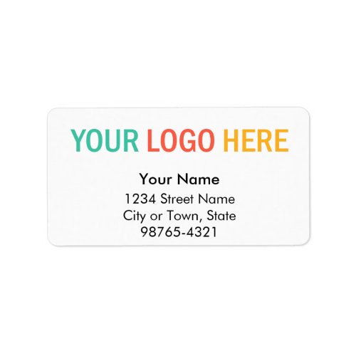 Rectangular company business logo return address label