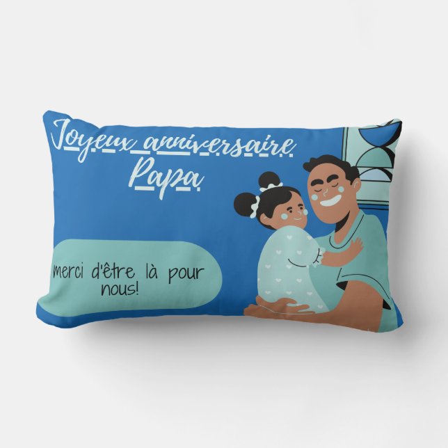 Rectangular Dad's birthday cushion (Front)