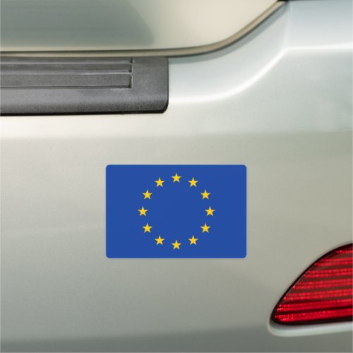 Rectangular European Union EU flag auto bumper Car Magnet