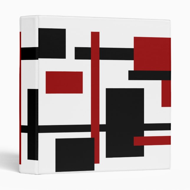Rectangular Pattern 33 3 Ring Binder (Front/Spine)