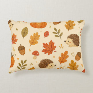 Rectangular pillow with autumn print