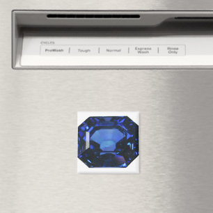 Rectangular Sapphire Blue Pattern Magnet