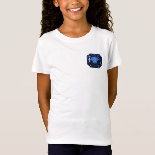 Rectangular Sapphire Blue Pattern T_Shirt