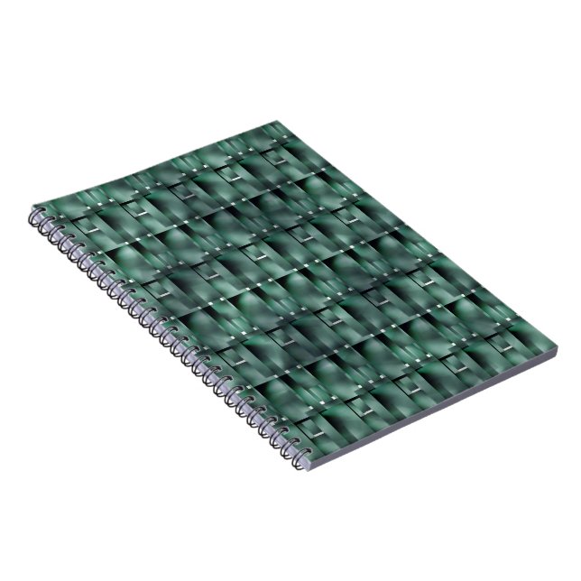 Rectangular shapes in dark and spotted green notebook (Right Side)