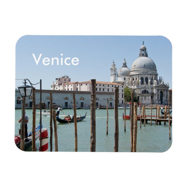 Rectangular Venice magnet with text (Horizontal)
