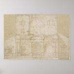 Recto: Architectural Design (Villa Madama) Poster