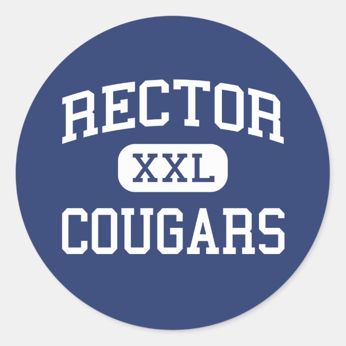 Rector   Cougars   High School   Rector Arkansas Round Stickers