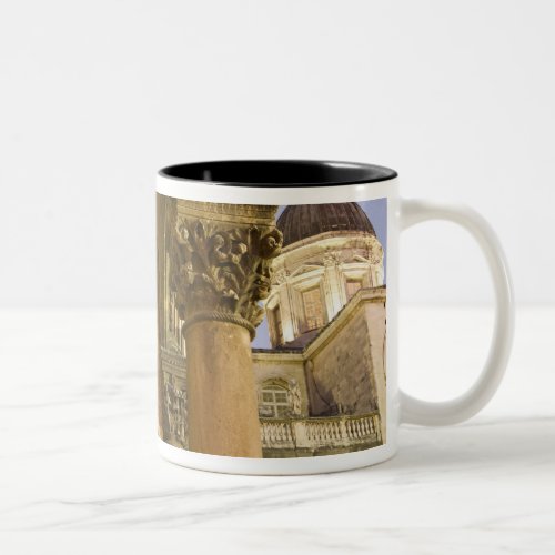 Rectors Palace Arches with Dubrovnik Cathedral Two_Tone Coffee Mug