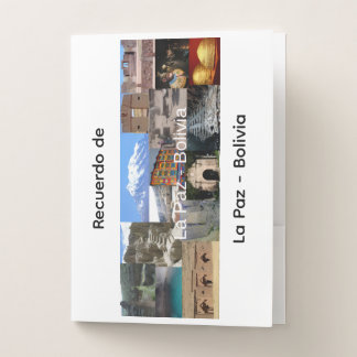 Recuerdo de La Paz Bolivia Pocket Folder