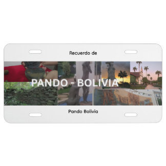 Recuerdo de Pando Bolivia License Plate