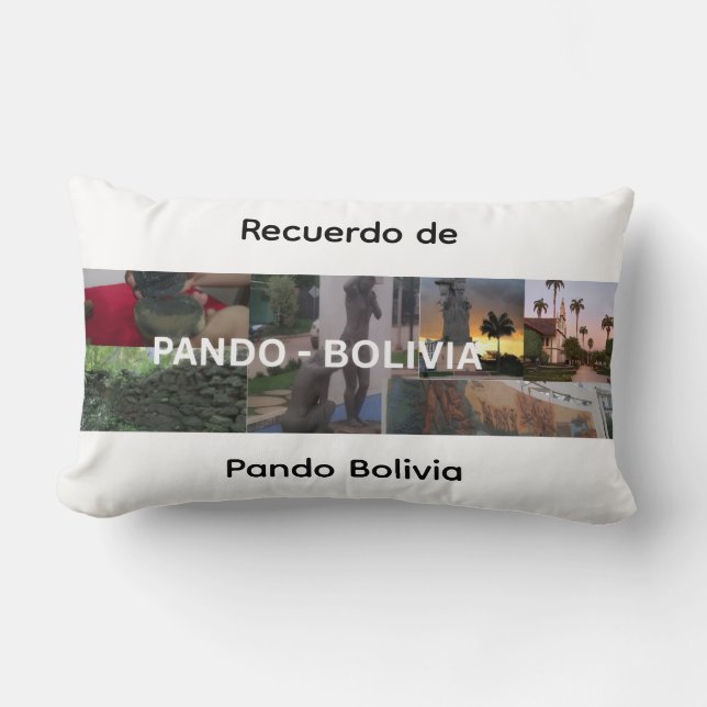 Recuerdo de Pando Bolivia Lumbar Pillow (Front)