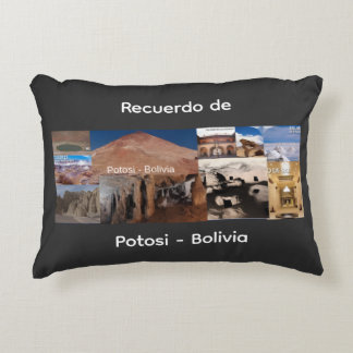 Recuerdo de Potosi Bolivia Accent Pillow