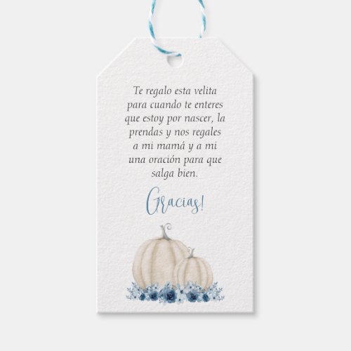 Recuerdo Oracin Spanish Baby Shower Favor Gift Tags