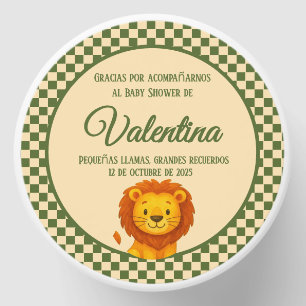 Recuerdo para Baby Shower Safari Chess board fondo Mini Candle Favors