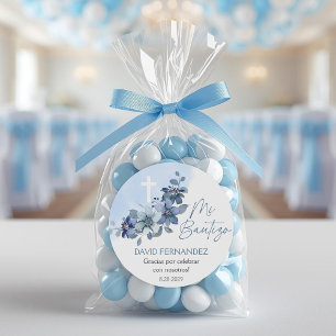 Recuerdos de Bautizo Baptism Christening Favors Classic Round Sticker