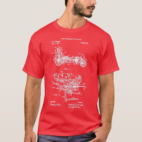 Recumbent Bicycle Patent Recumbent Bicycle gift  T_Shirt