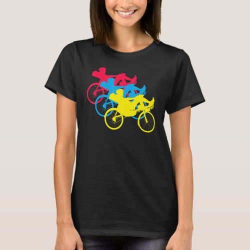Recumbent Bike Vintage Retro Bicycle BMX Rider Rac T_Shirt
