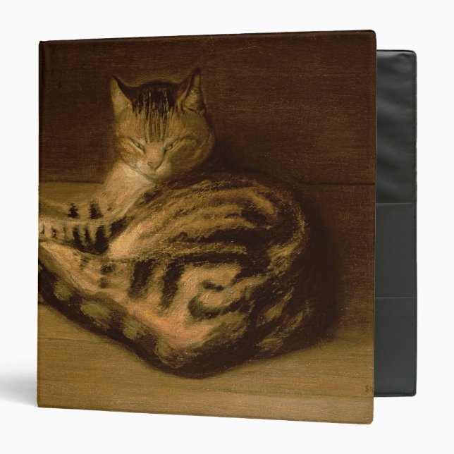 Recumbent Cat, 1898 3 Ring Binder (Front/Inside)